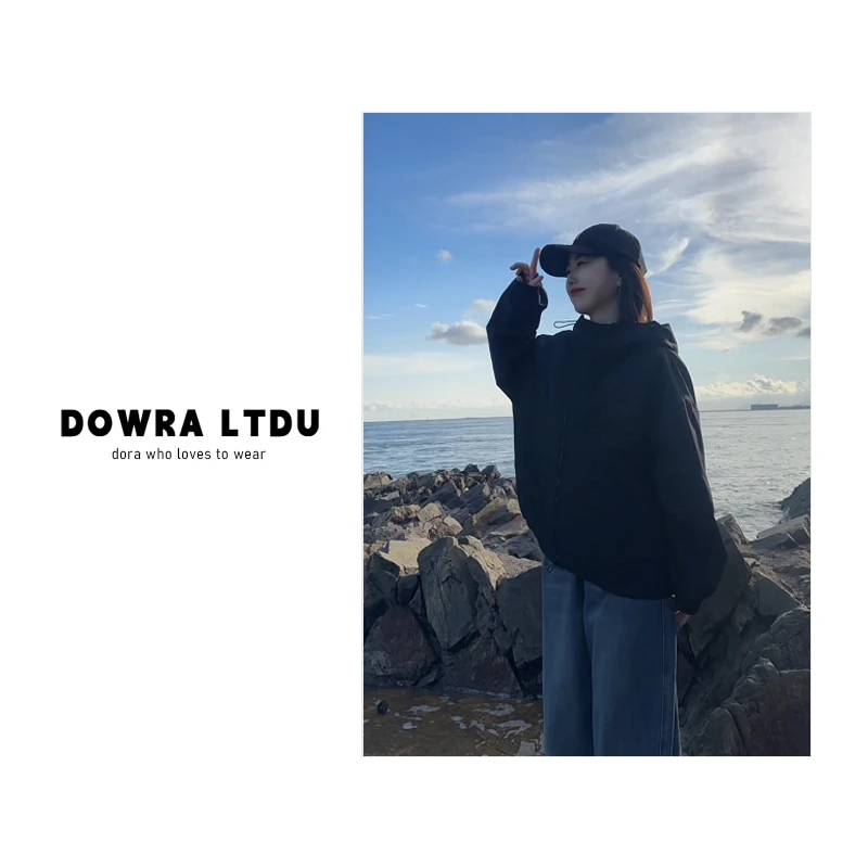 朵拉【旷野追风】2025年秋季新款双拉链纯色连帽百搭外套 41-250713