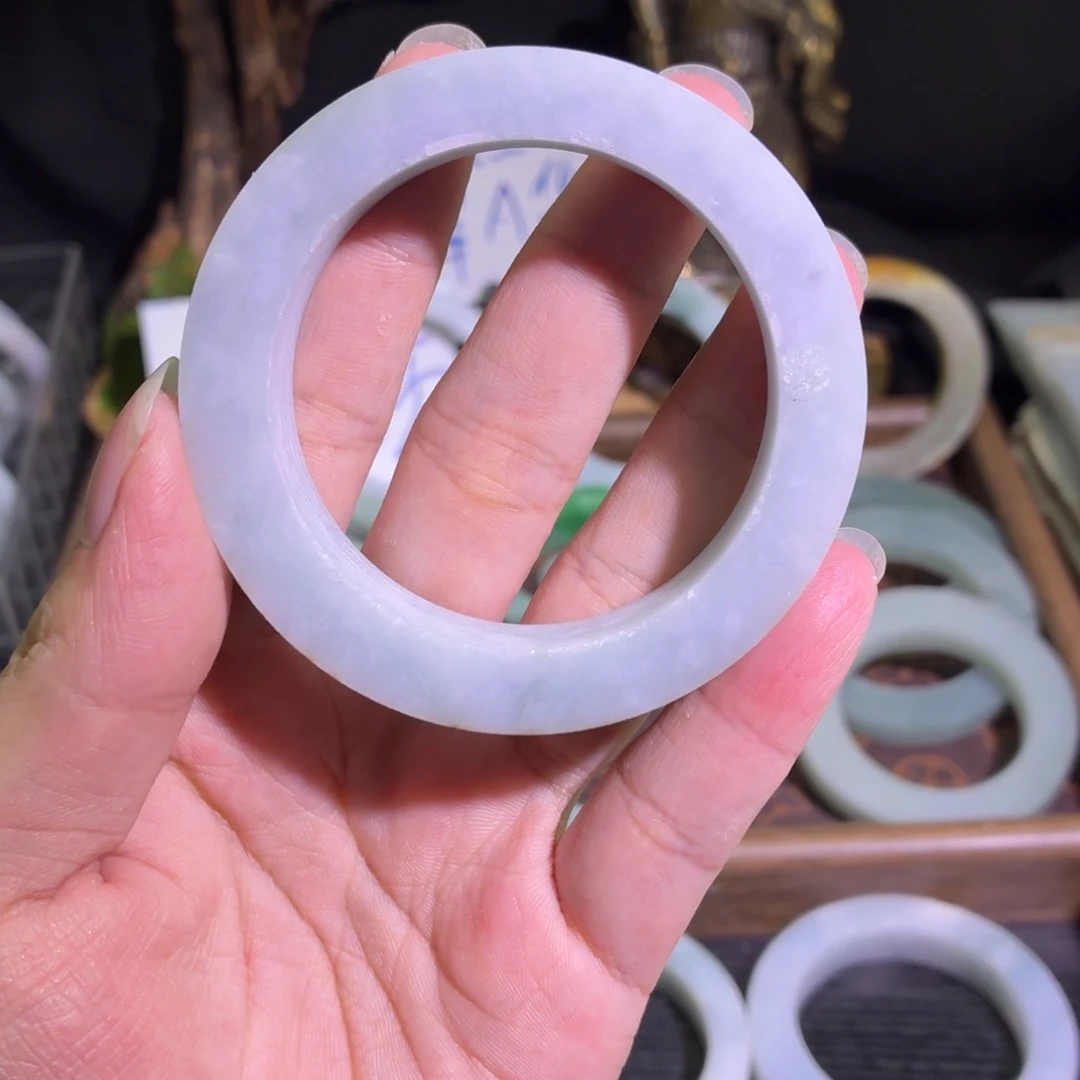 定制翡翠未镶嵌翡翠A货毛胚手镯定制