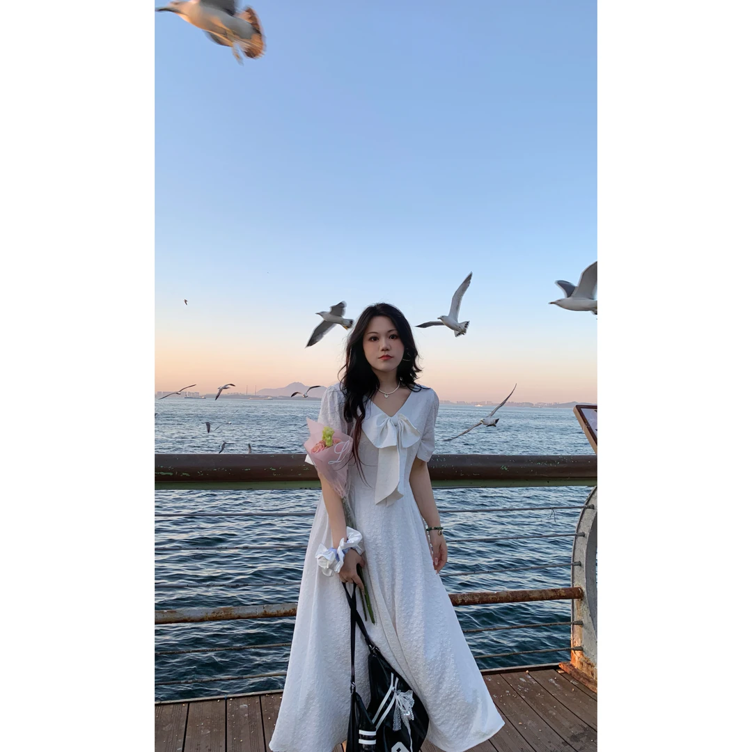 【笑笑专属】网红时尚大码连衣裙女胖mm韩系设计感显瘦遮肚仙女裙子