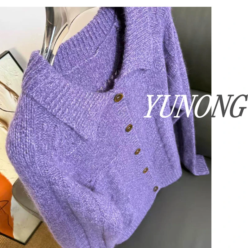 【YUNONG】绒/高货秋冬毛衣显瘦百搭宽松
