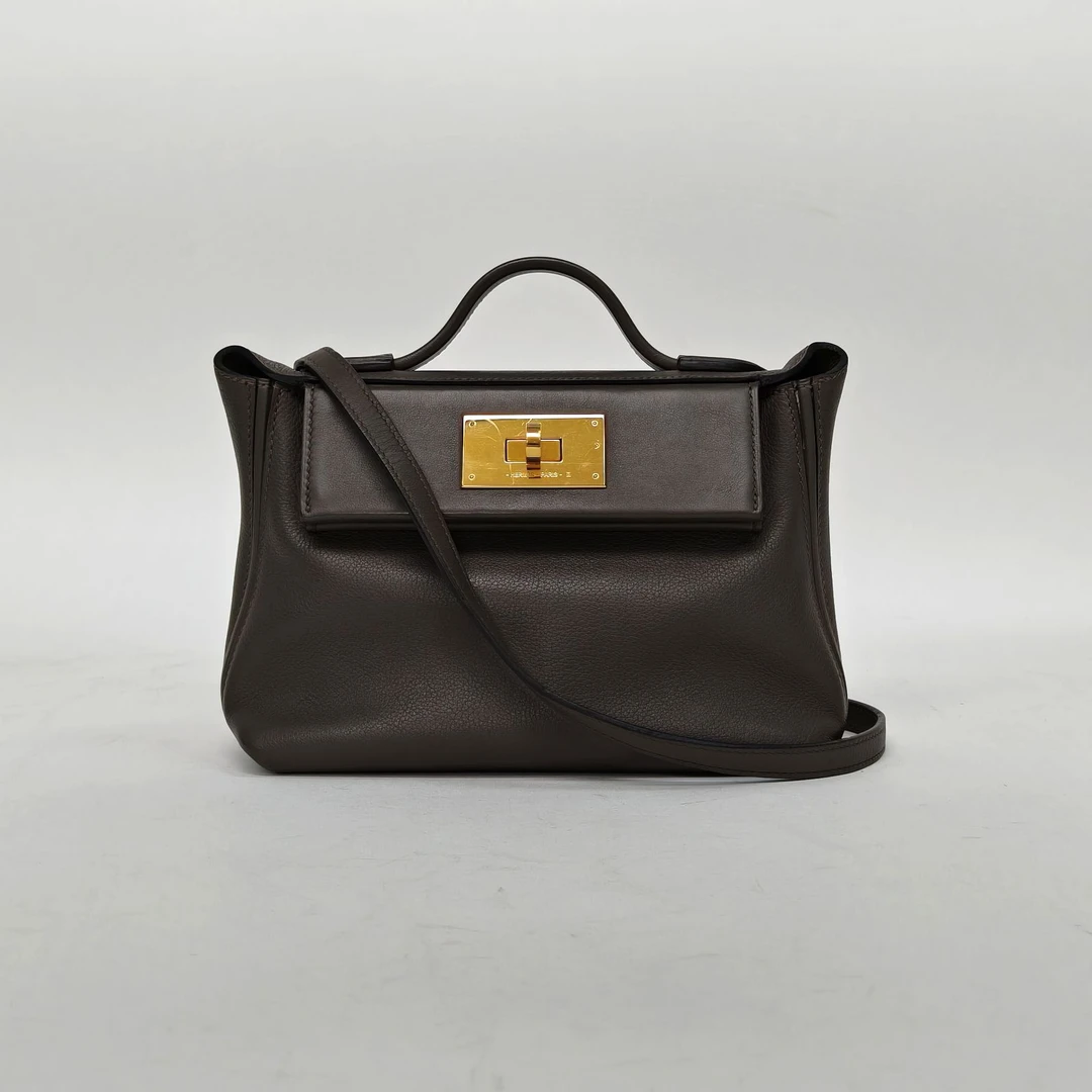 95新 Hermes/爱马仕 【双双】2424 Mini 21 8F锡器灰 Z刻