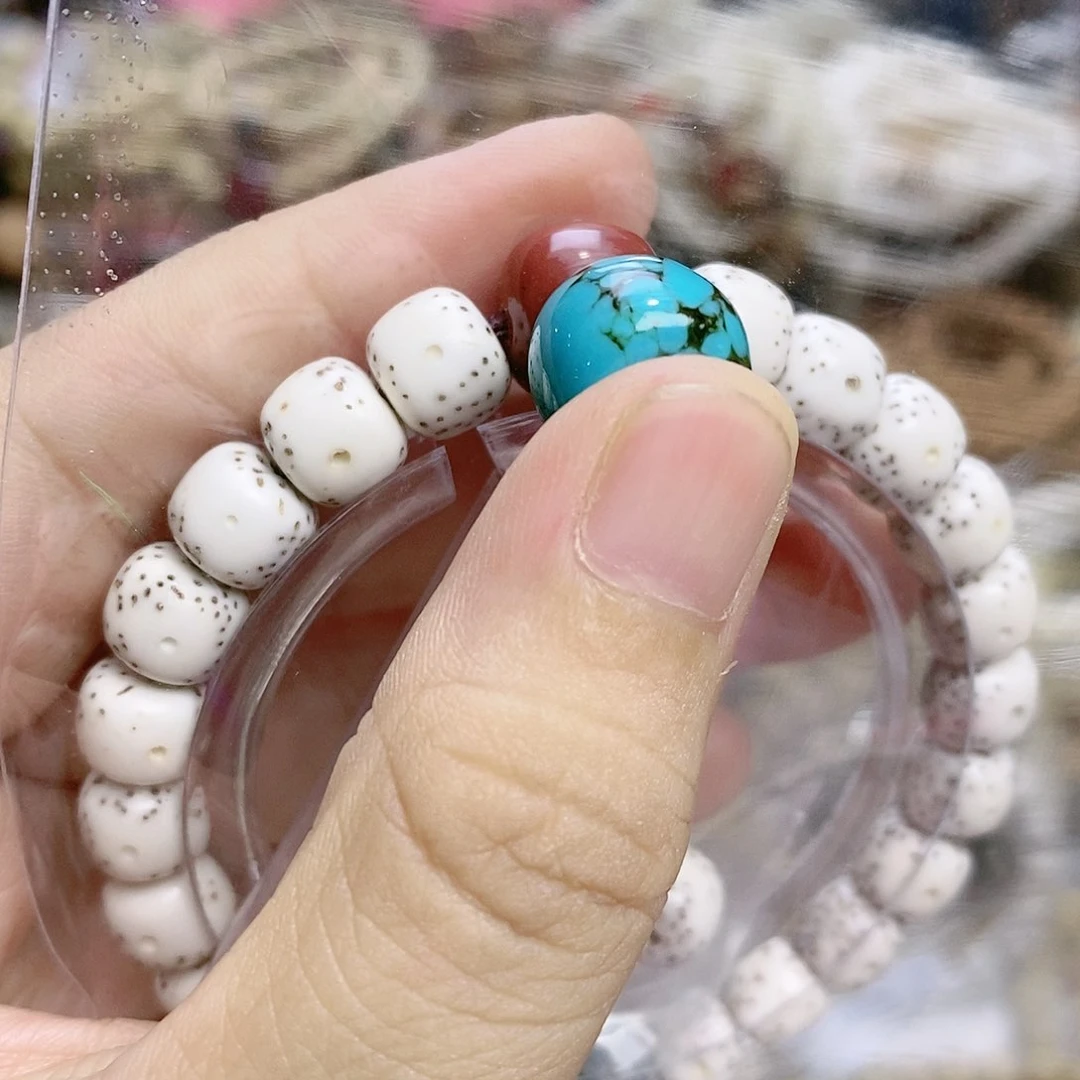 星月菩提手串单圈留白。9*8