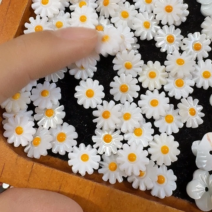 玛瑙/玉髓合金珠宝半成品5个小雏菊