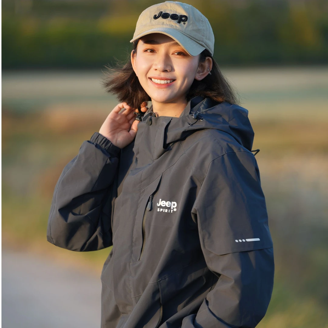 JEEPSPIRIT【拉萨发货】男女同款三合一冲锋衣秋冬户外防水防风休闲