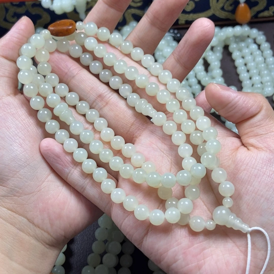 和田玉未镶嵌把件挂件链子