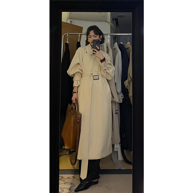 【薄雾清晨1】气质大衣复古时尚风衣外套春秋女款爆款2025新款女装