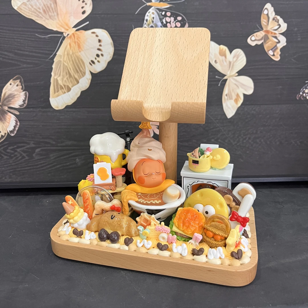 福福【大娃木质手机支架】手工DIY 创意潮玩