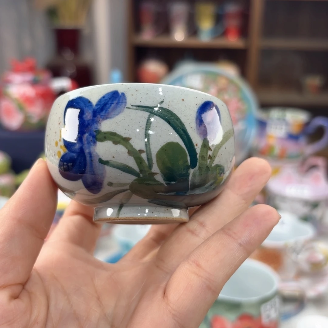 景德镇手绘高温釉下彩陶瓷茶具