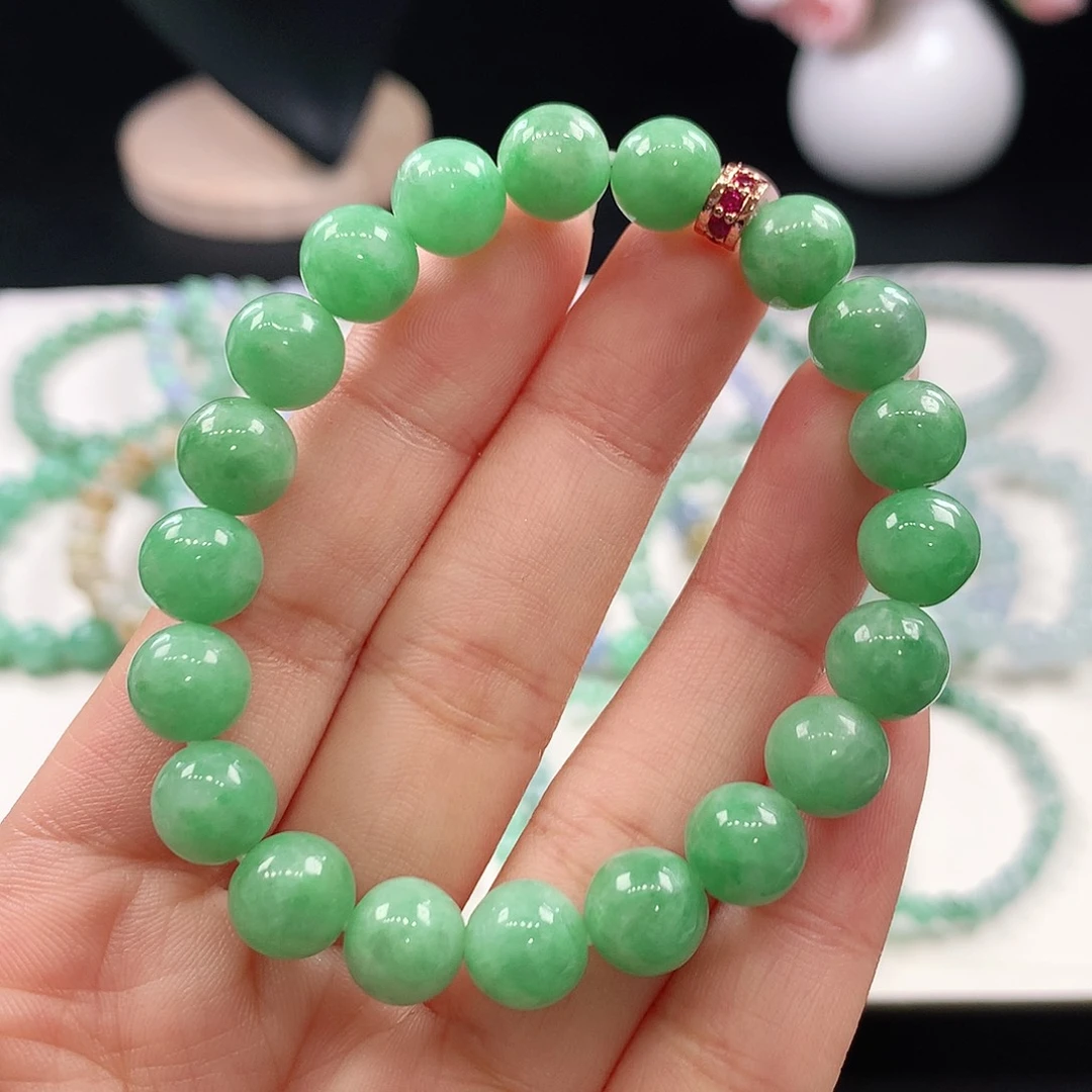 翡翠未镶嵌手链9mm