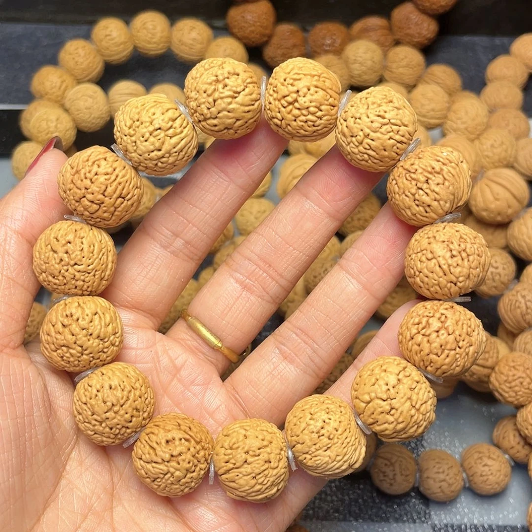 桃核手串18龙鳞凤尾手串