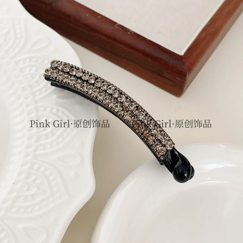 Pink Girl  X136法式复古简约香蕉夹精致高级感竖夹优雅百搭气质