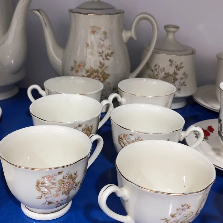 瓷片8头小茶壶春蕾茶具套装有瑕疵
