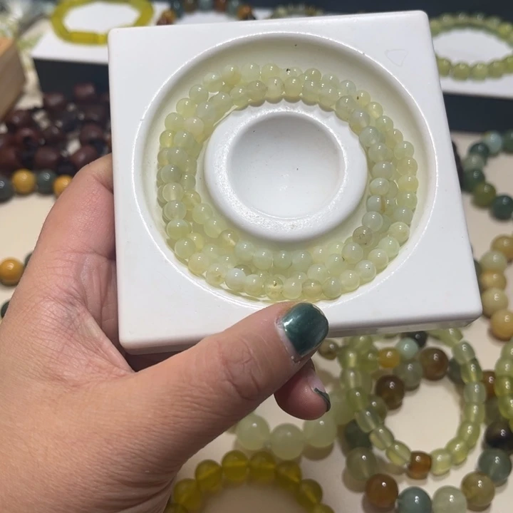 蛇纹石玉未镶嵌手链卡6