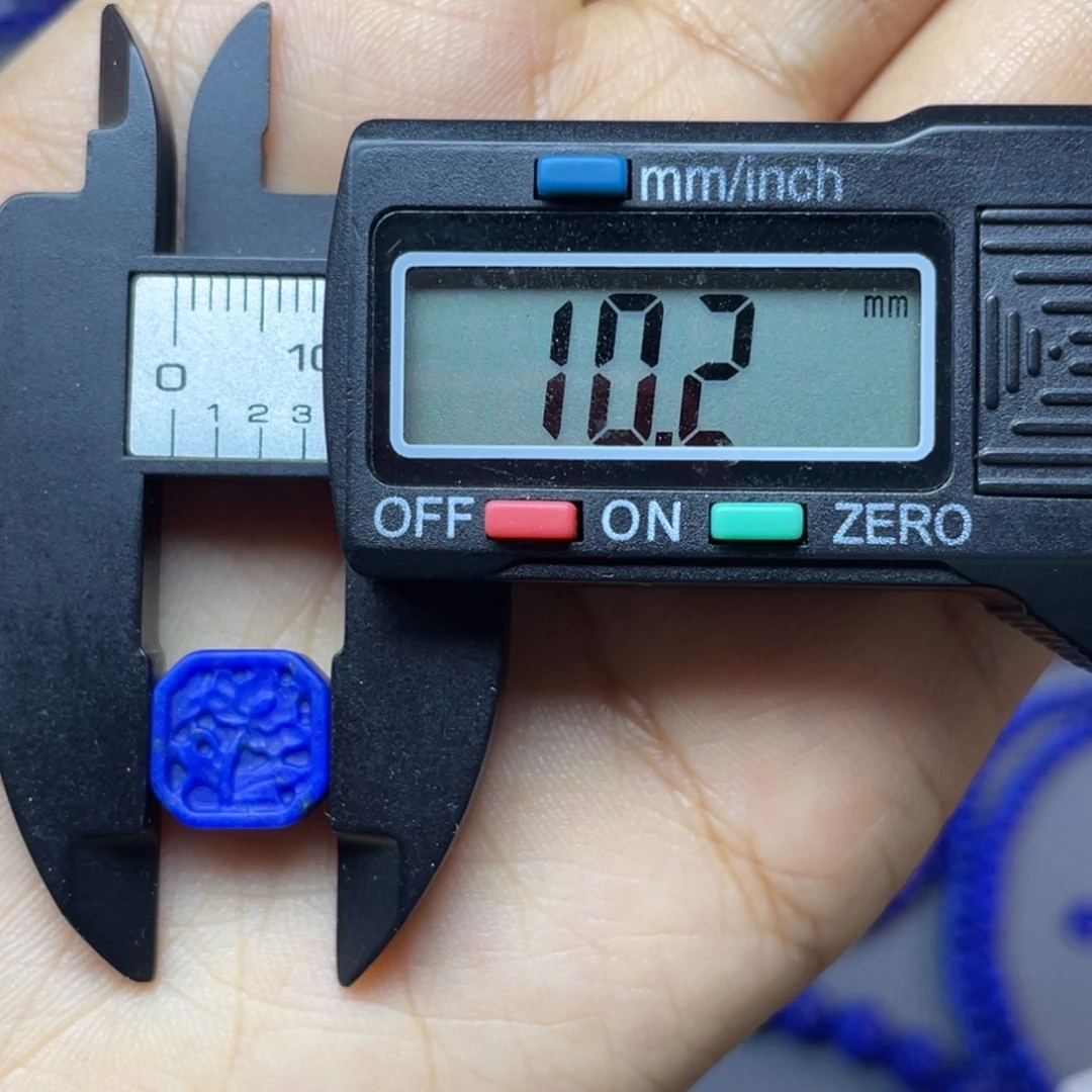 青金石未镶嵌10×10mm哑光莲花配饰