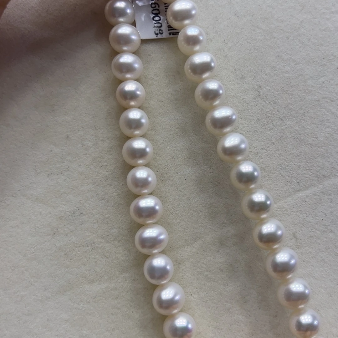 淡水珍珠银S925镶嵌颈饰➕9-10高品极光冷白