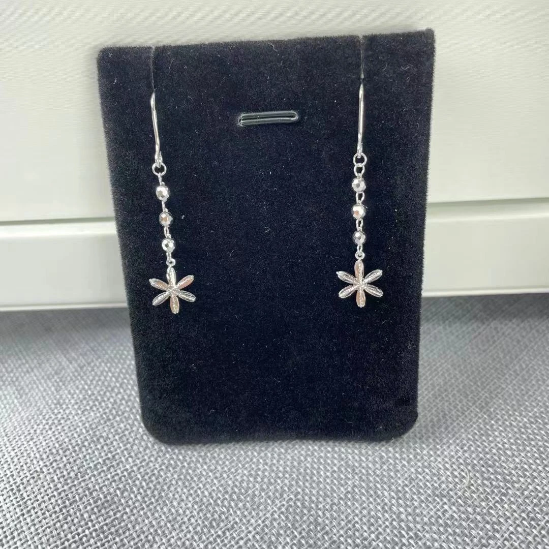 PT950 铂金耳饰 六芒星耳钩 气质时尚 长约4.5cm S 72978