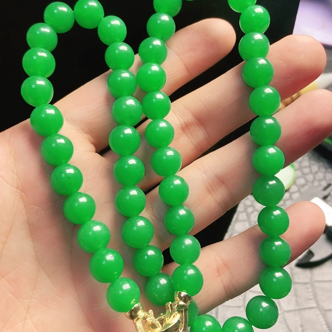 颈饰14K金镶嵌翡翠