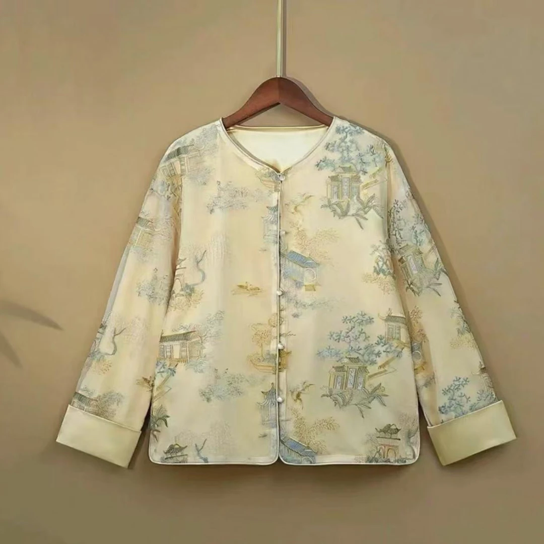 【国风外套】春夏季高档上衣春装设计感时装女装服装9346[BLK]J