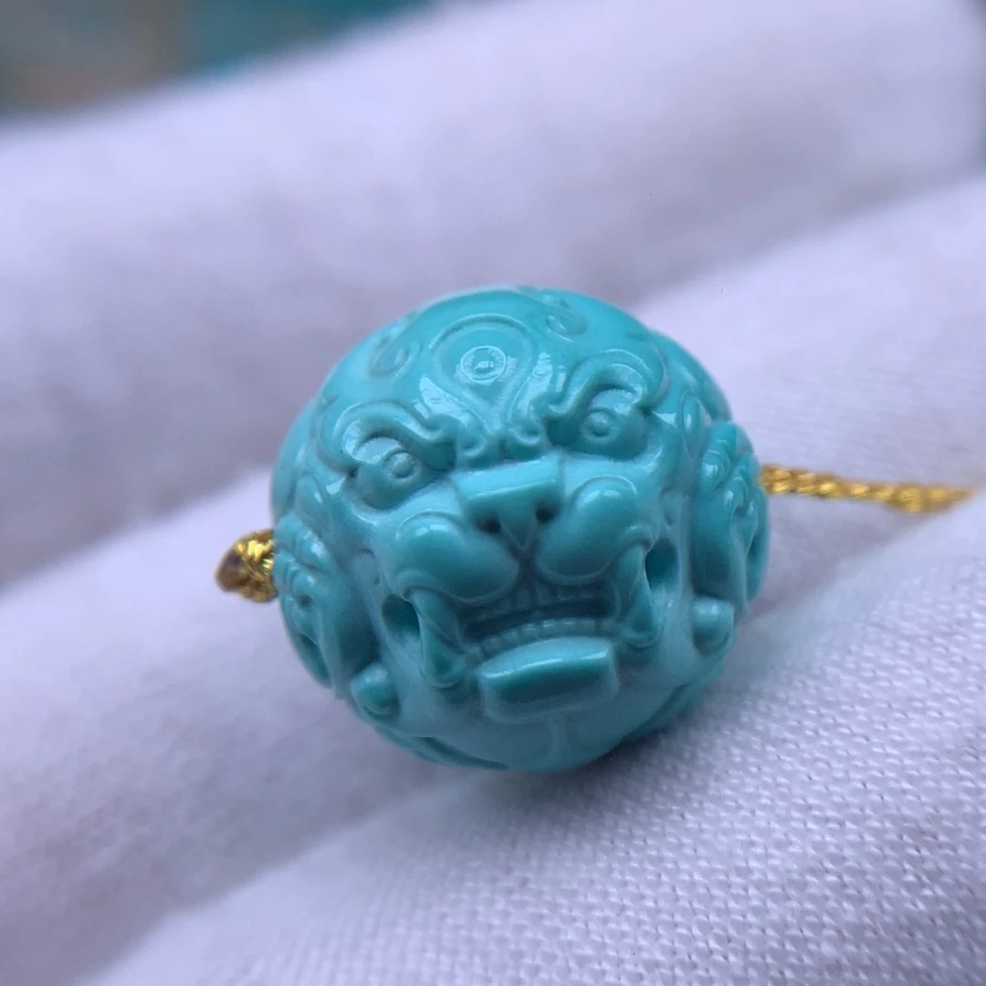 绿松石精品配饰直径14.8mm未镶嵌