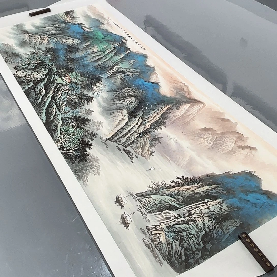 国画江流天地外 21平尺