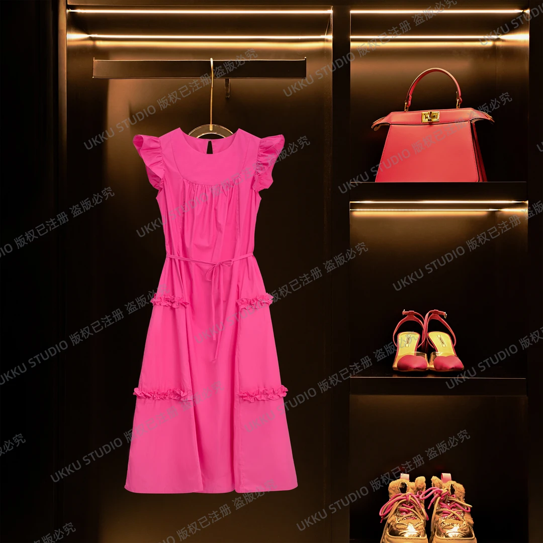 【UKKUSTUDIO】气质时尚百搭潮夏季设计感高级显瘦连衣裙912458