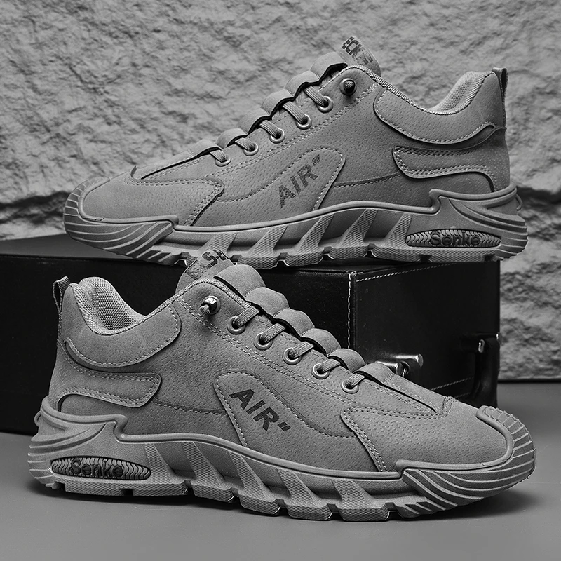 春季新款百搭运动鞋男士休闲户外防滑软底工地干活耐磨耐脏工装鞋