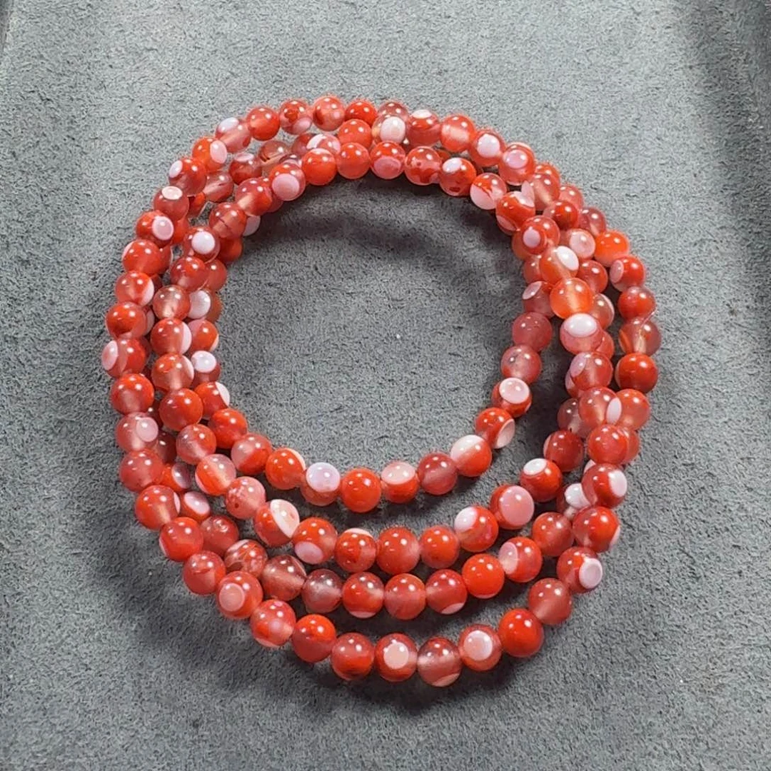 南红玛瑙未镶嵌多圈尺寸4 +
