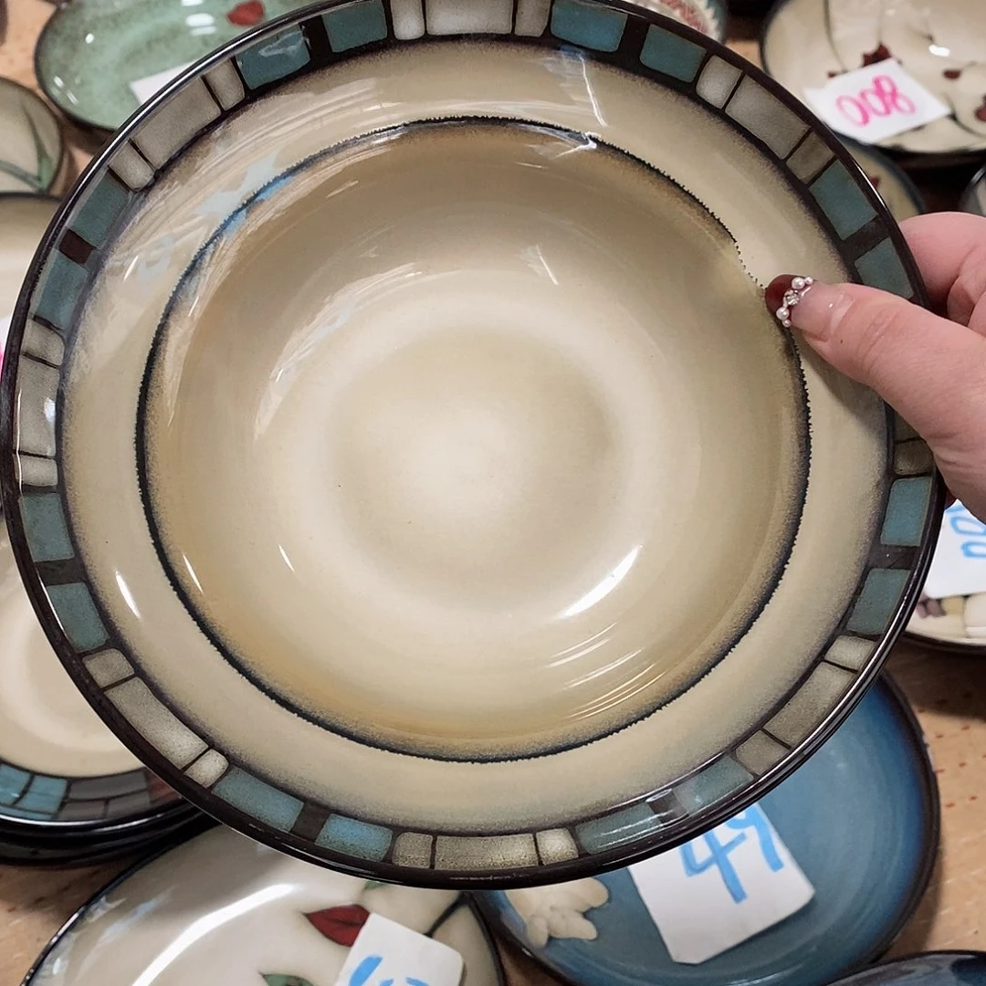 瓷片❤️****1个草帽碗微瑕不退不换