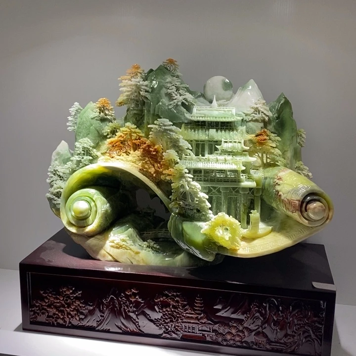 未镶嵌蛇纹石玉（覆膜）珠宝奇石