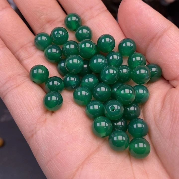 玛瑙/玉髓未镶嵌100个绿玛瑙卡8