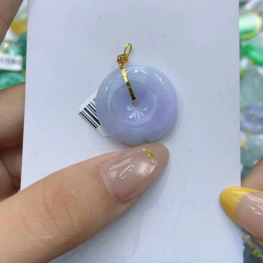 颈饰18K金镶嵌翡翠