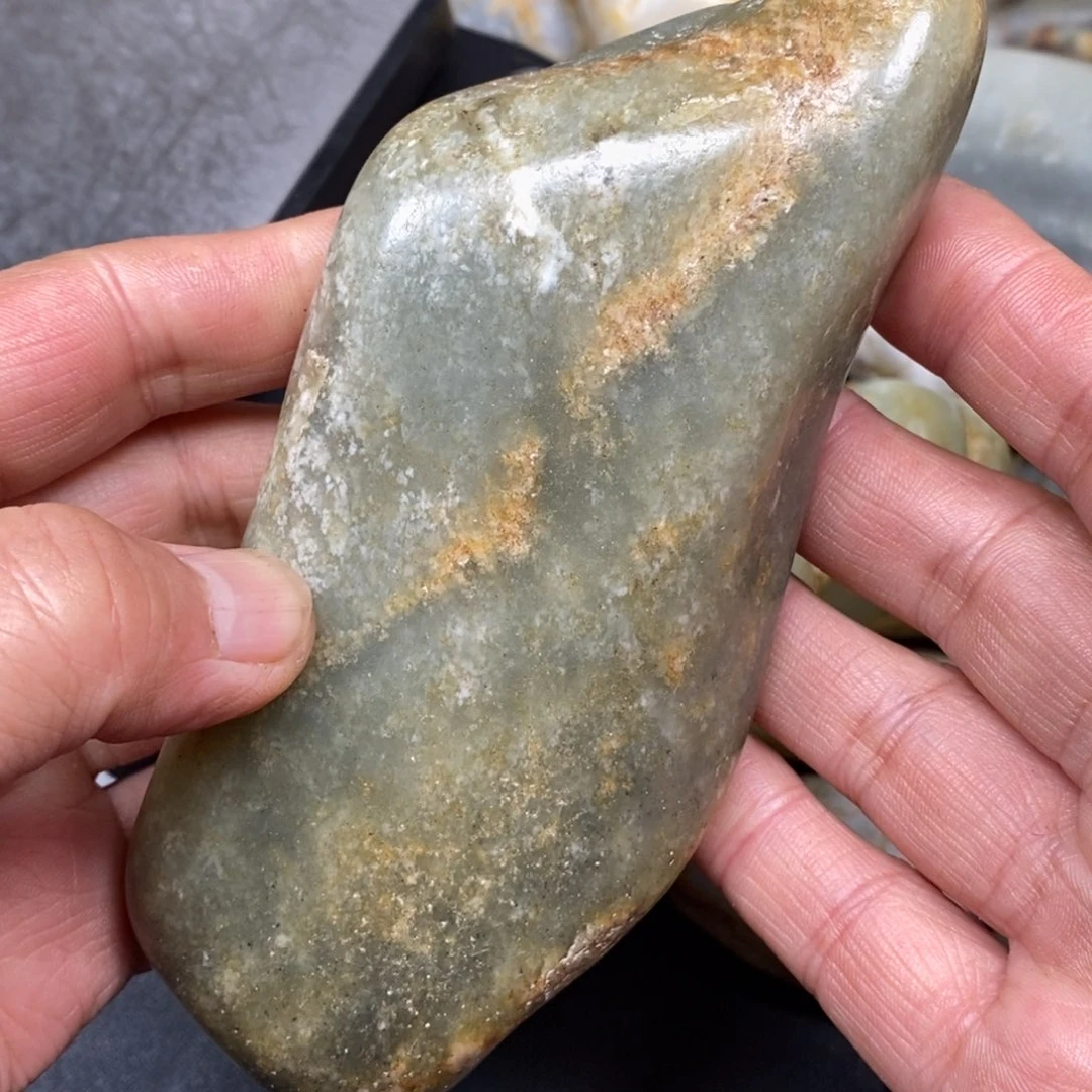 和田玉挂件银S925镀金镶嵌