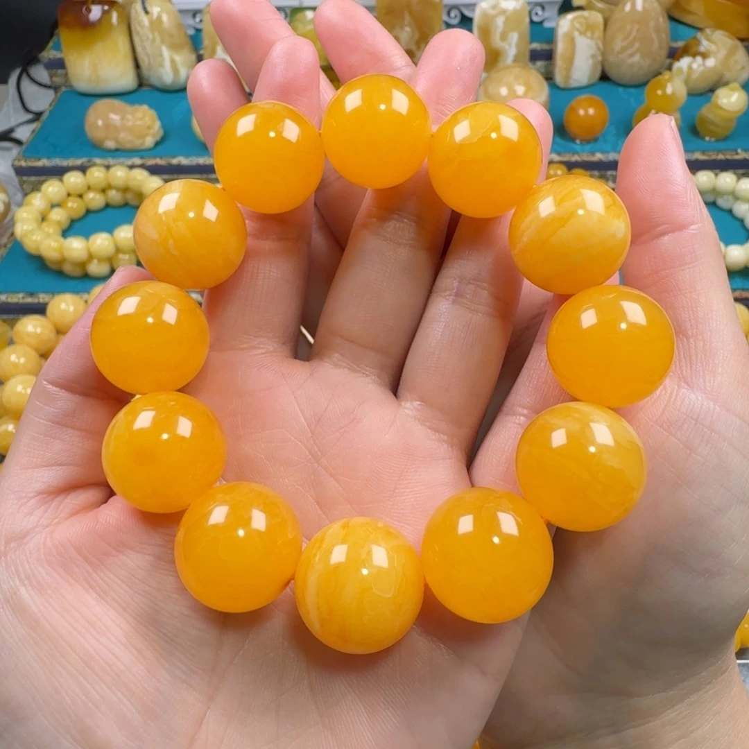 琥珀未镶嵌手链同料