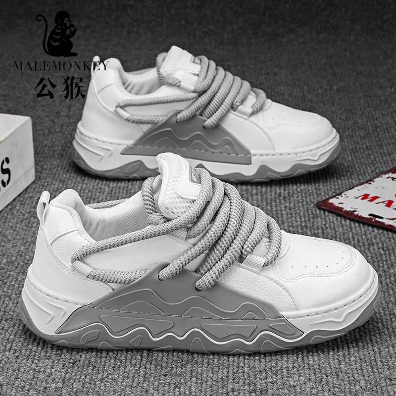 公猴正版厚底男鞋休闲软底耐磨板鞋时尚百搭防滑潮流增高男鞋BL11