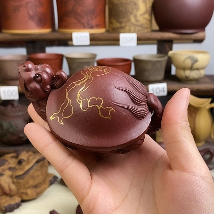 紫砂茶宠灰*狼紫砂艺术