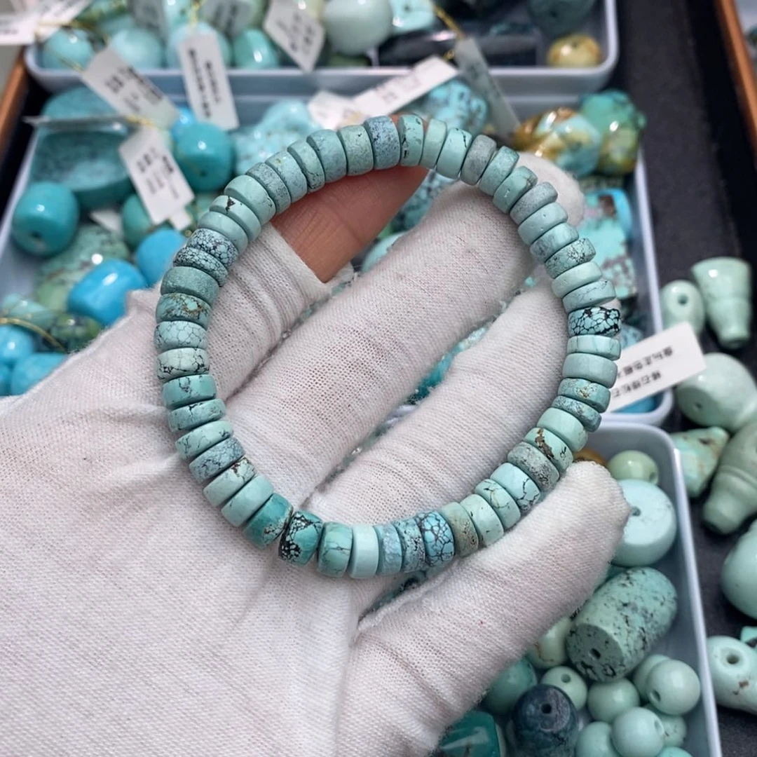 未镶嵌绿松石卡7直切手串