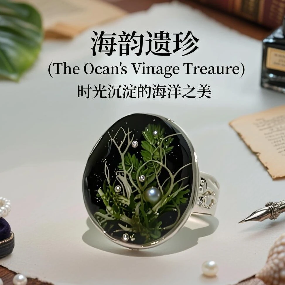 合金树脂戒指 鲜花流光戒指手工小仙女戒指