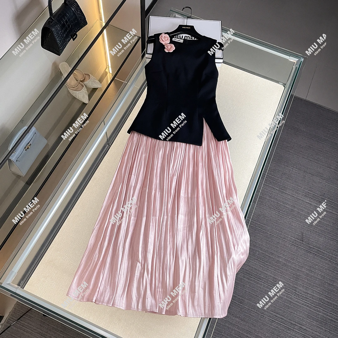 名媛气质大方得体轻奢花朵立体连衣裙 DY6864