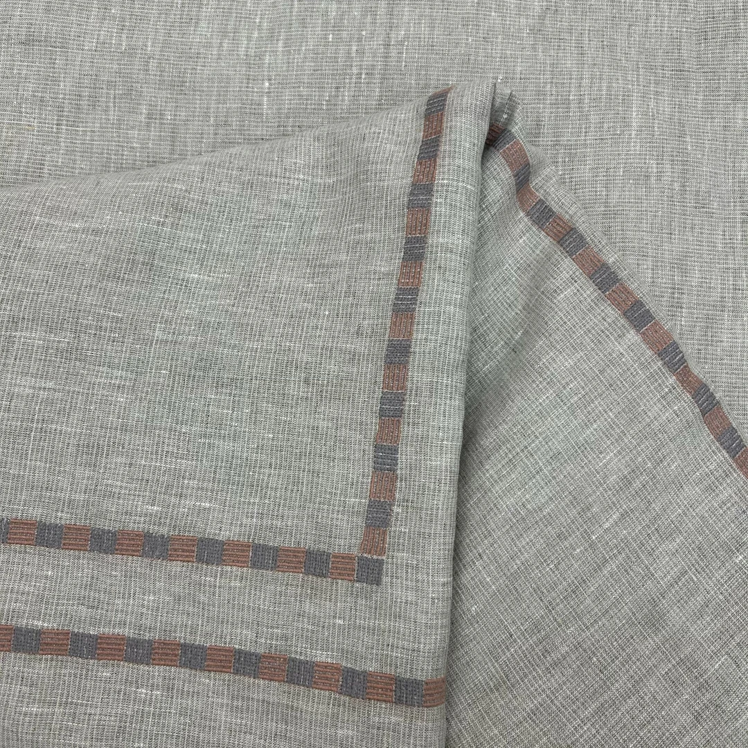 【梦阑珊】100%汉麻雨露麻刺绣舒适亲肤被套三件套