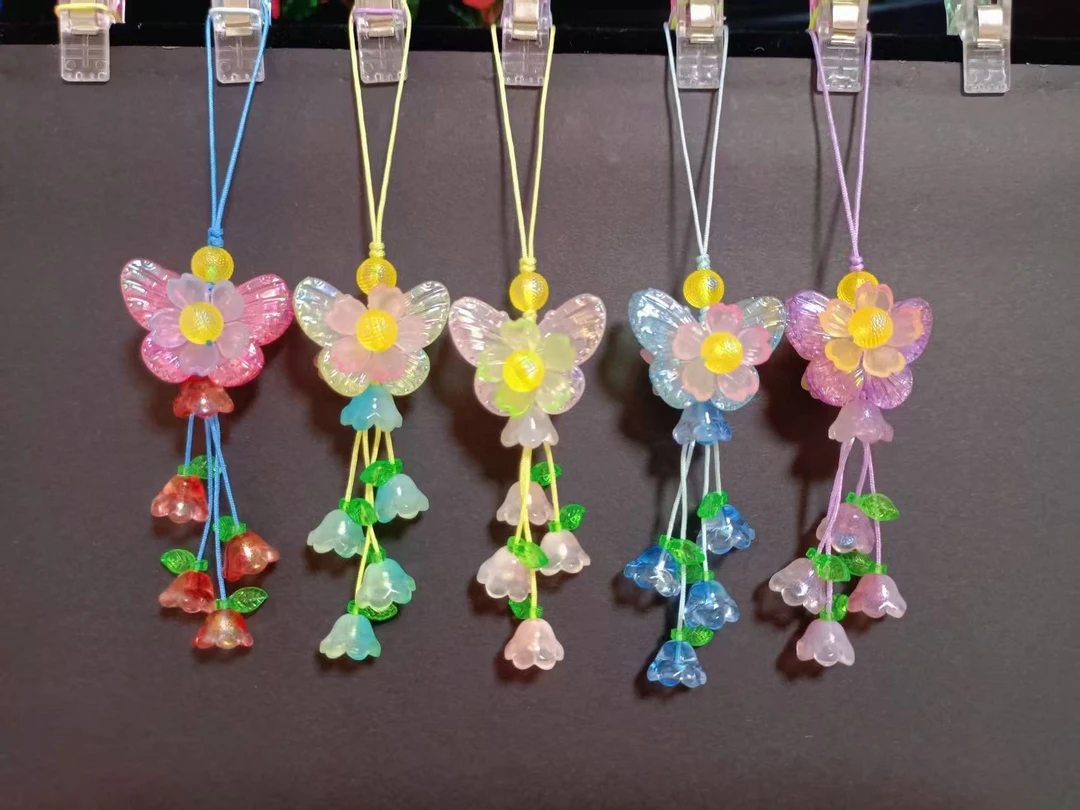 （清仓）镀彩蝴蝶挂件  手工DIY材料包