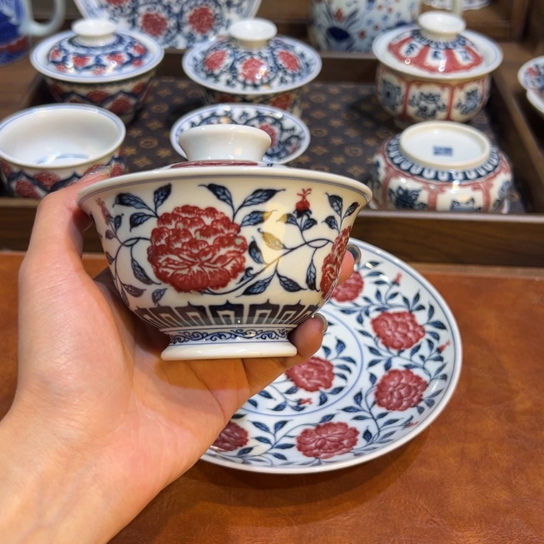陶瓷摆件景德镇陶瓷茶器百宝箱
