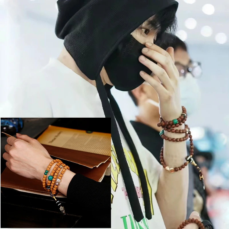 刘宇宁明星同款佛手小金刚菩提子手串108颗原籽文玩项链佛珠手链