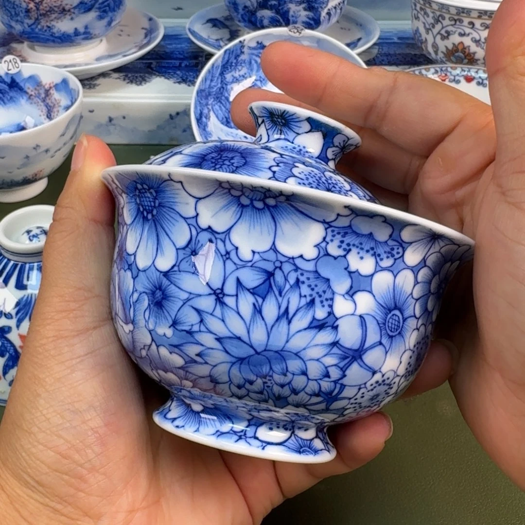 景德镇纯手绘茶具圆圆247