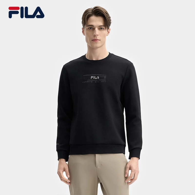 Fila/斐乐男【优可丝四色卫衣】春季内搭圆领长袖琥珀流光百搭