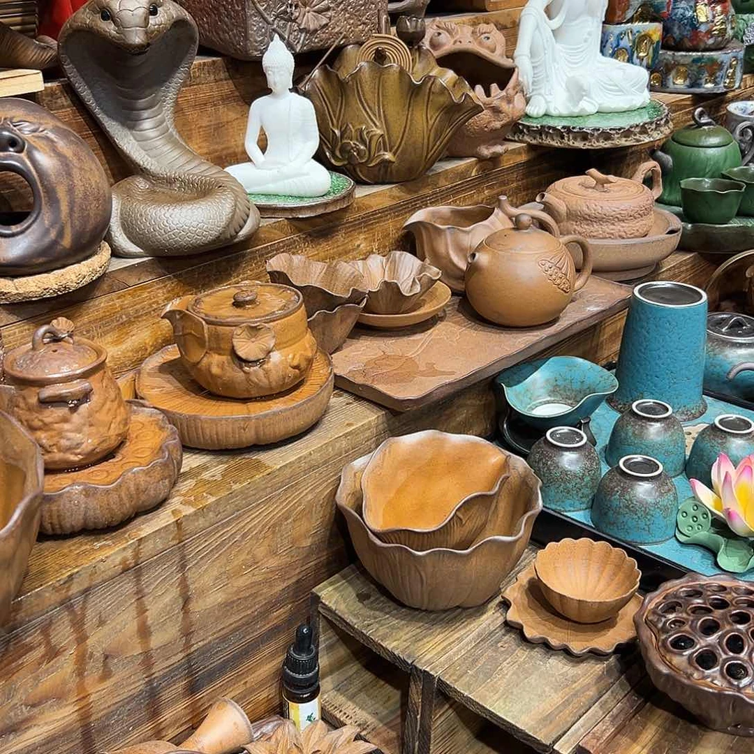 复古风格老陶泥系列茶盘茶具摆件的