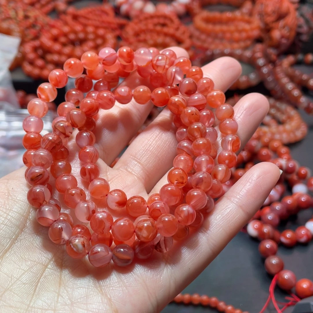 南红玛瑙手链未镶嵌