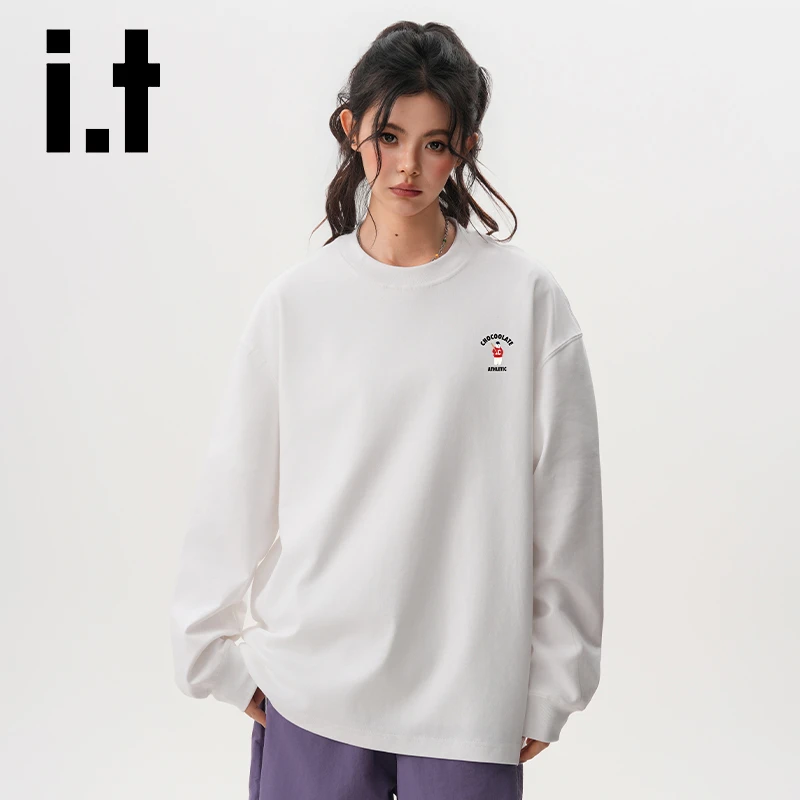 it :CHOCOOLATE秋季潮牌圆领男女同款时尚百搭宽松卫衣