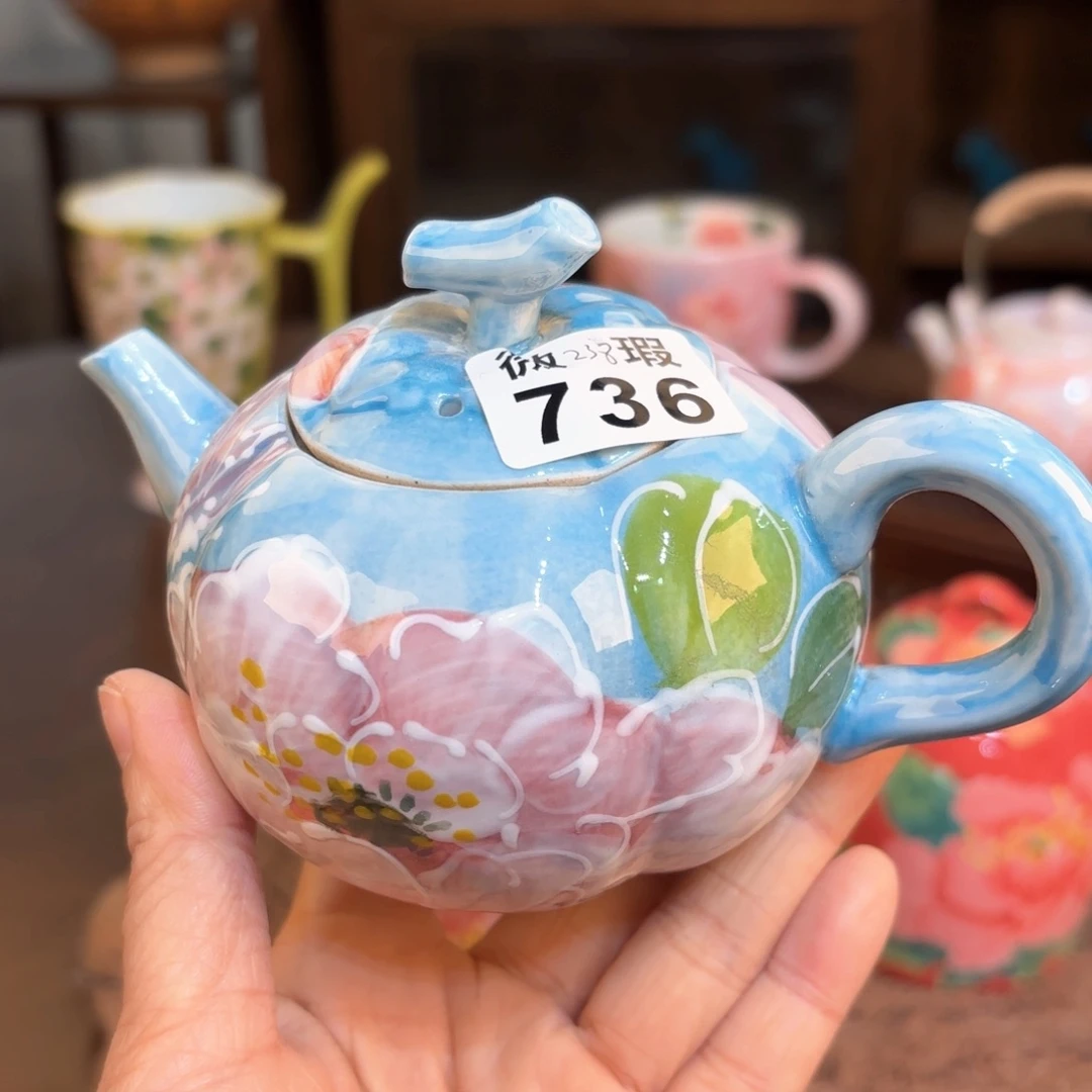 景德镇手绘高温釉下彩陶瓷茶具