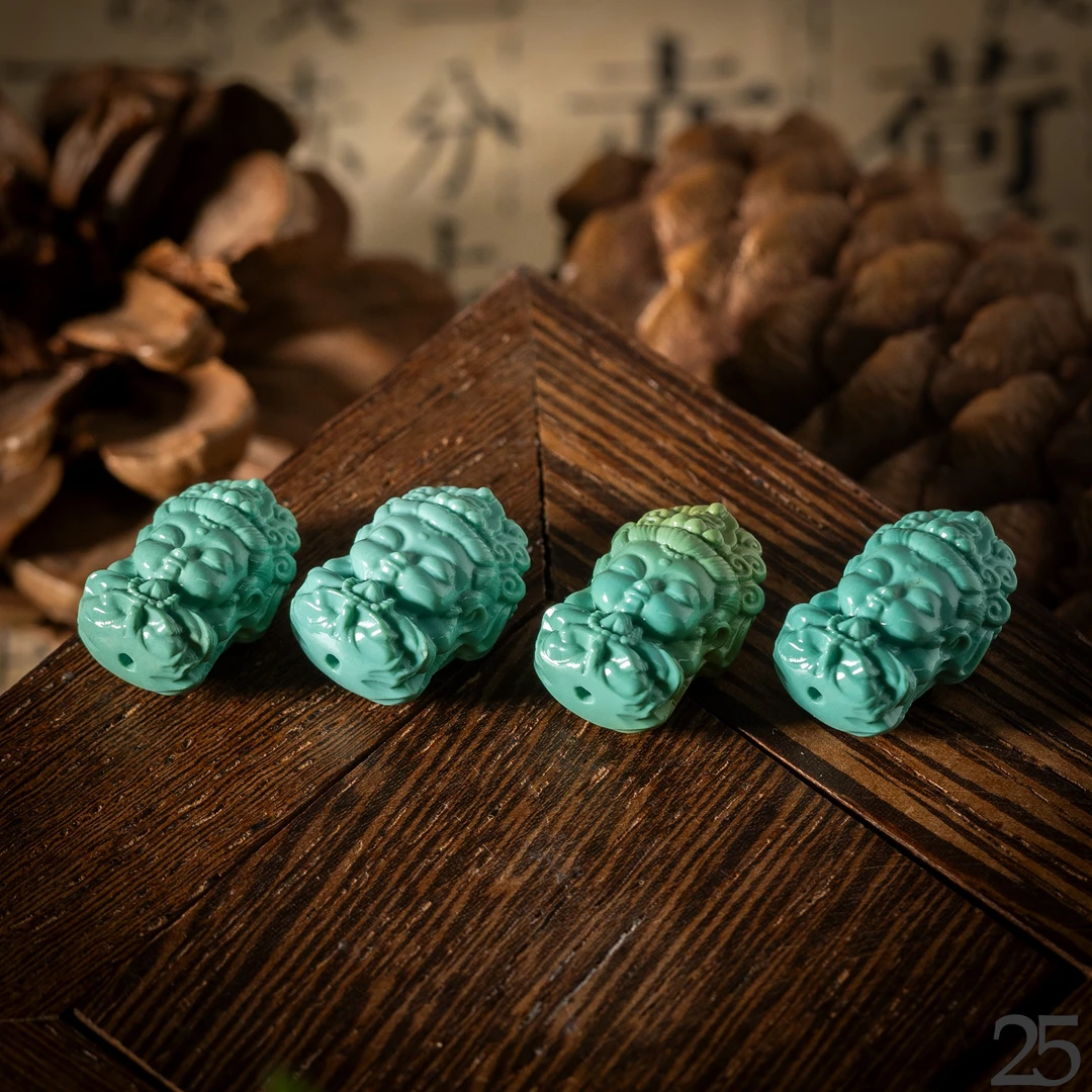 【世间臻宝】绿松雕刻件/9*12*8mm/多样性发一件/SS25