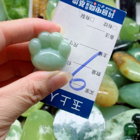 未镶嵌蛇纹石玉手把件